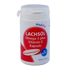 Lachsöl Omega 3 + Vitamin E Kapseln - 90 Stück