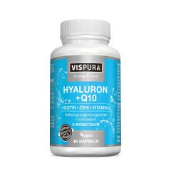 Vispura Hyaluronsäure 200mg hochdosiert +Coenzym Q10 vegan
