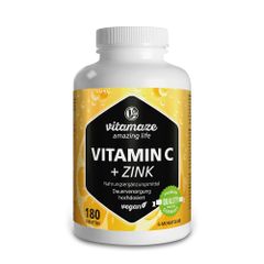 Vitamaze Vitamin C 1000mg hochdosiert +Zink vegan